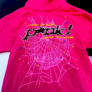P*nk sp5der hoodie pink